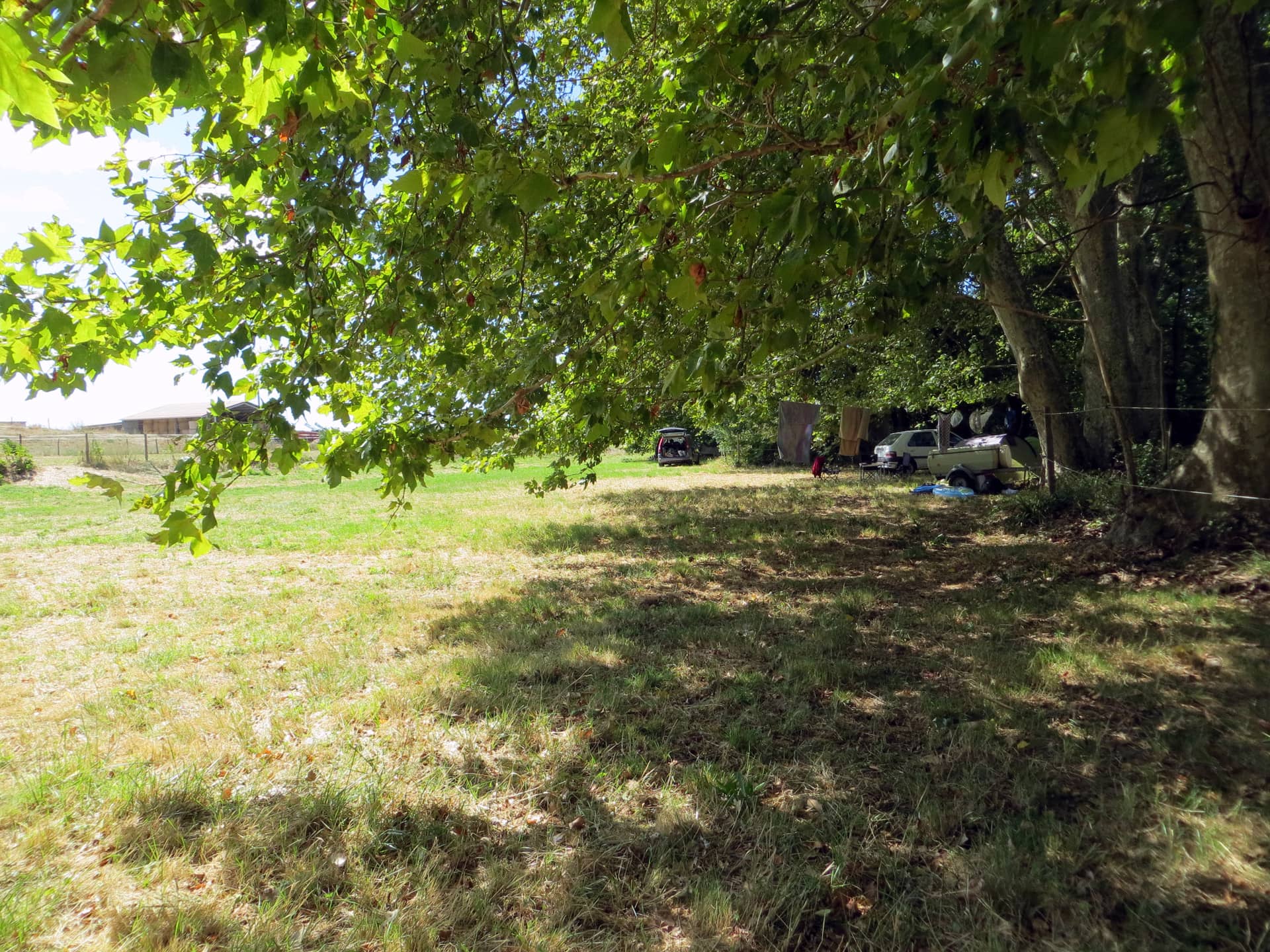 Prairie du camping à la ferme