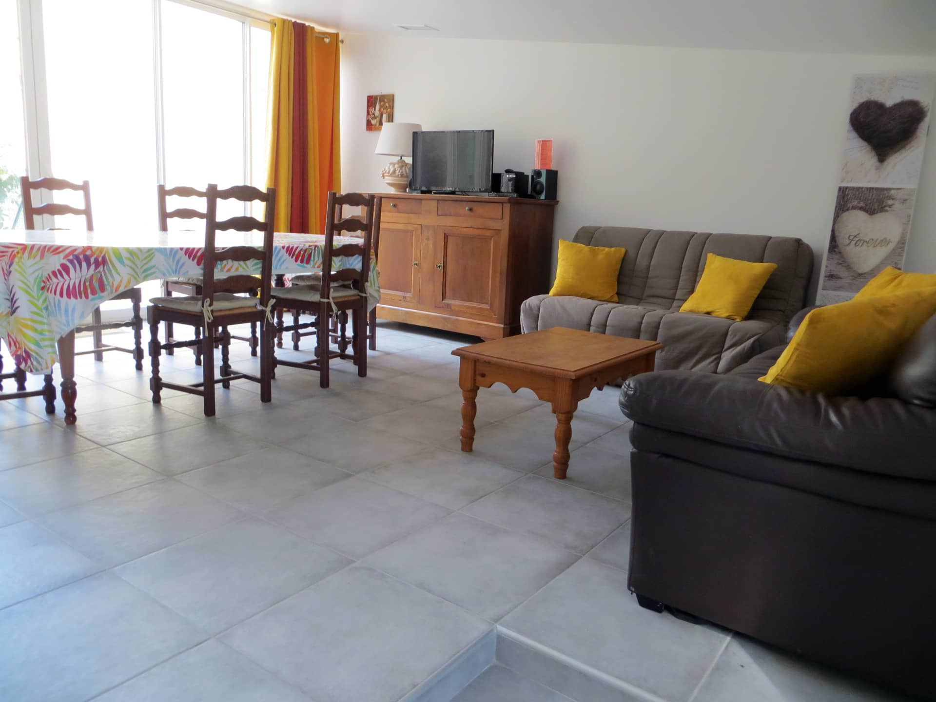 Olive trees cottage living room