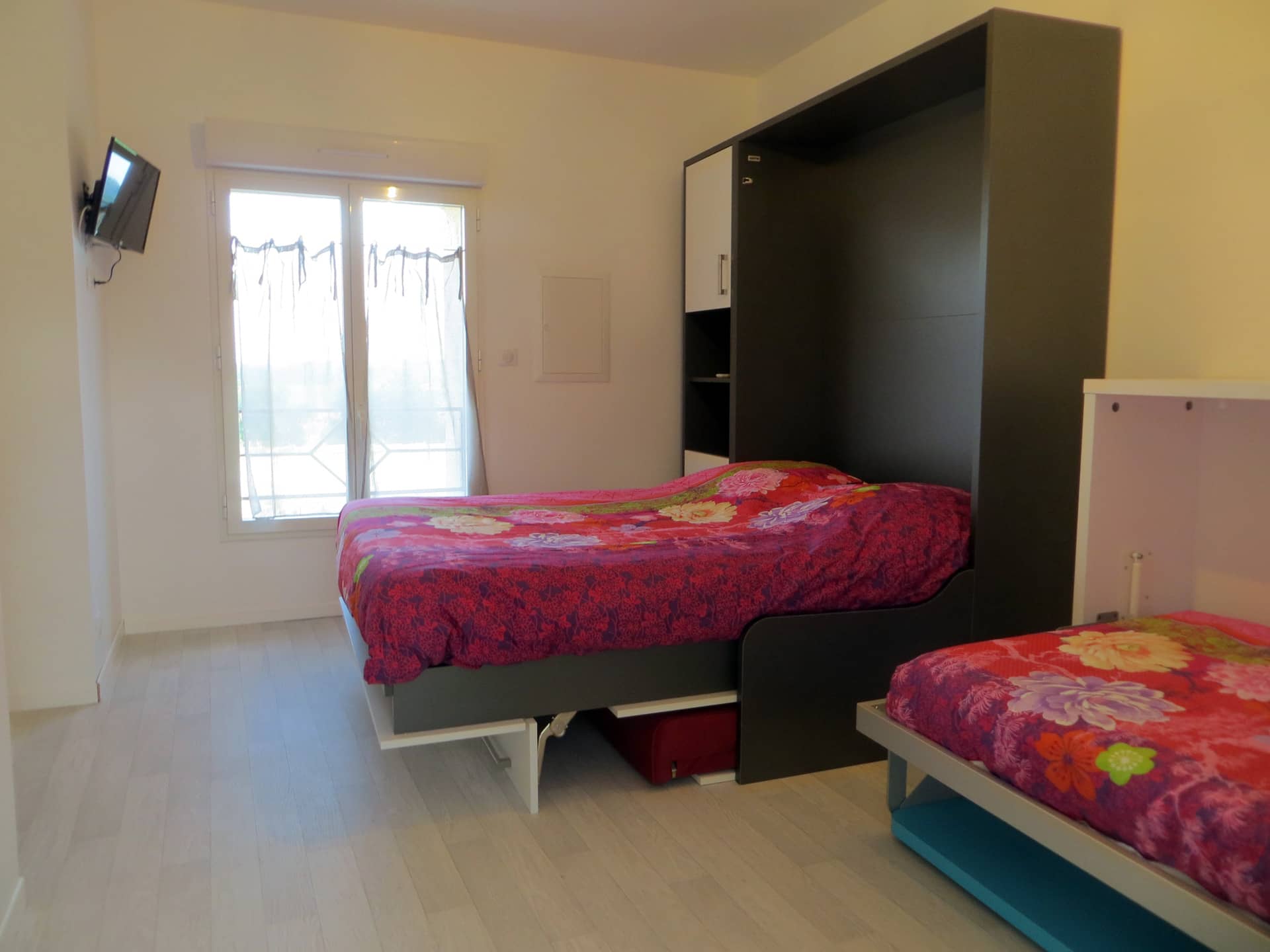 Studio hotel with folded beds