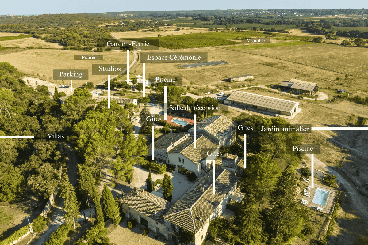 vue aérienne du domaine