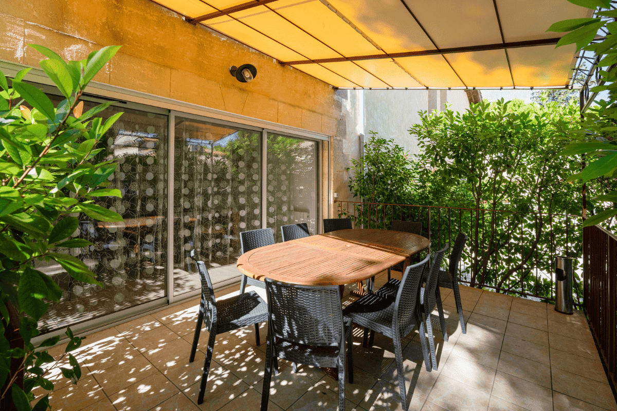 terrace at the villa called Les Daims