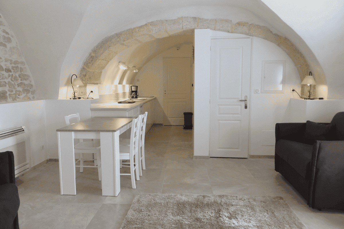 One of the studios on the ground floor