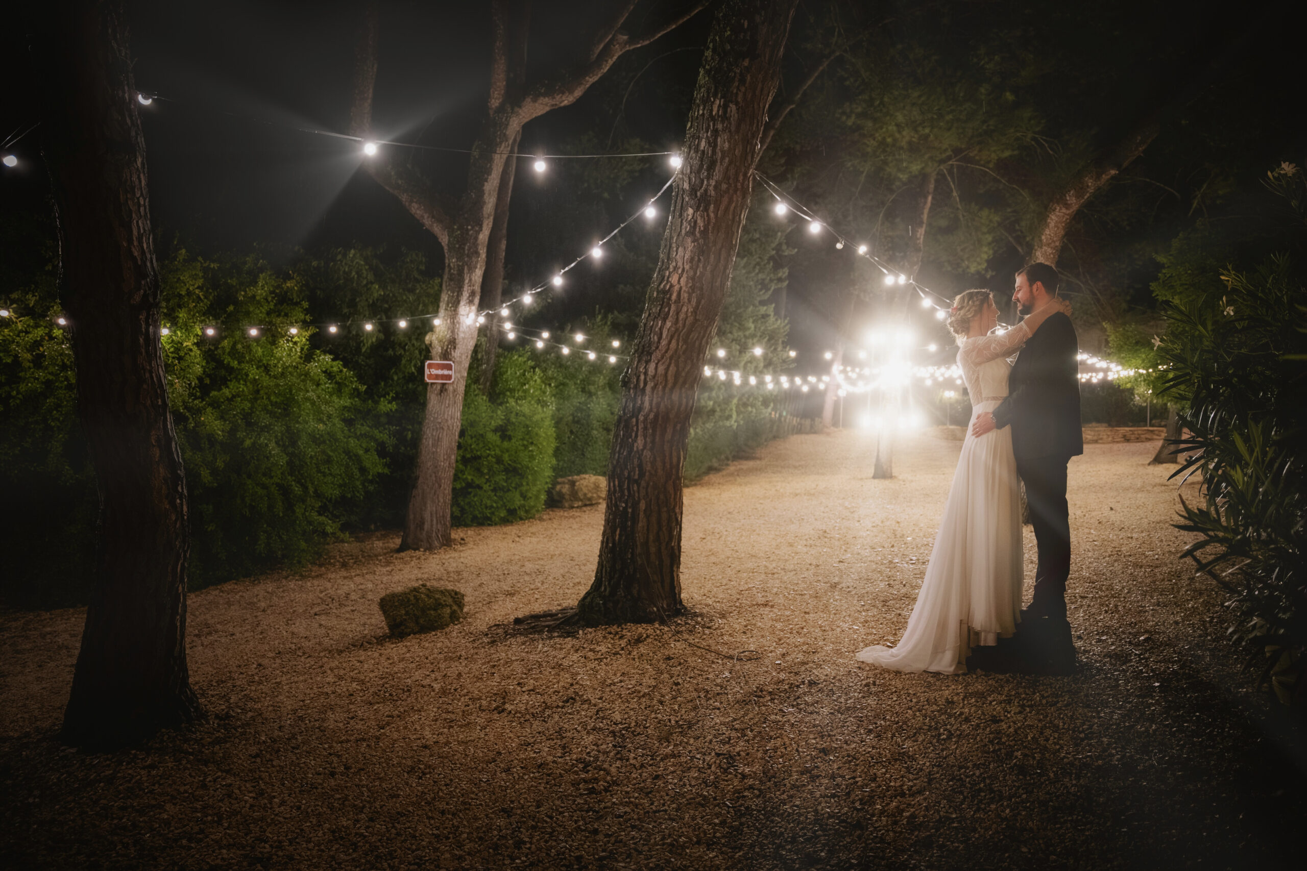 Newly weds under one of our outdoor are - L'Ombrière