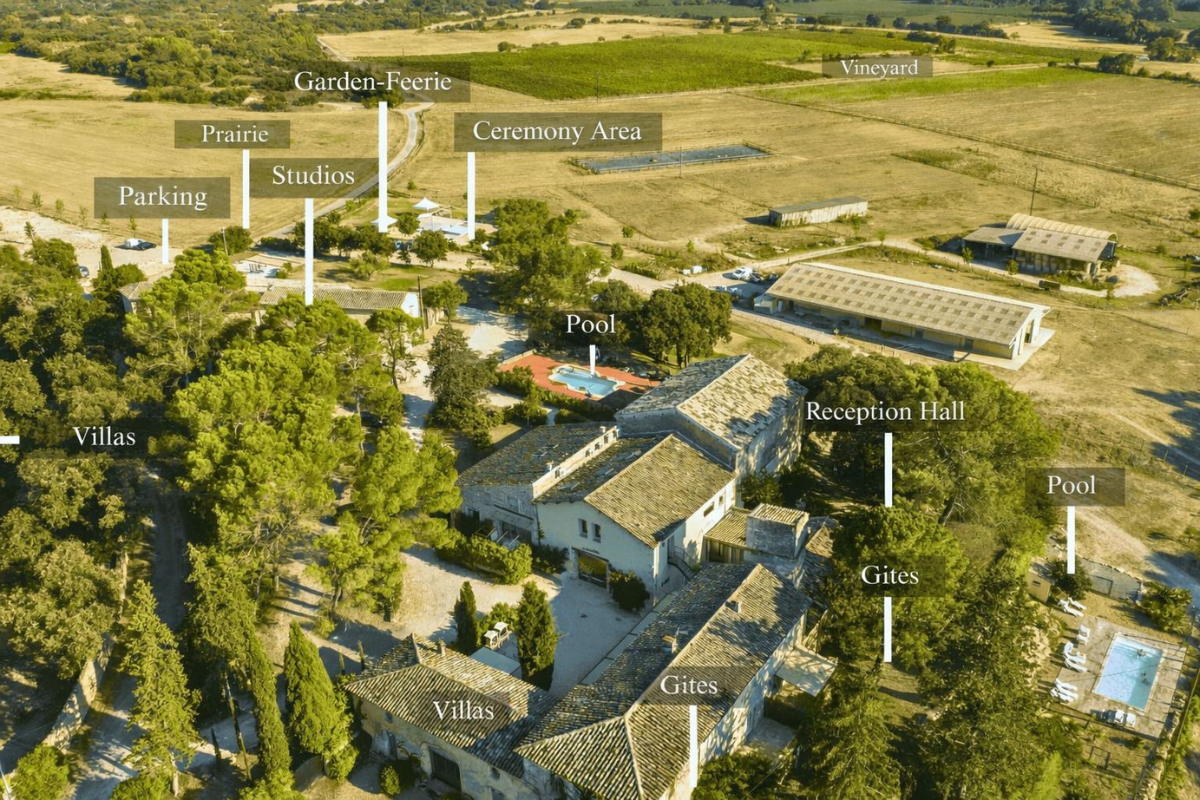 aerial view of the estate