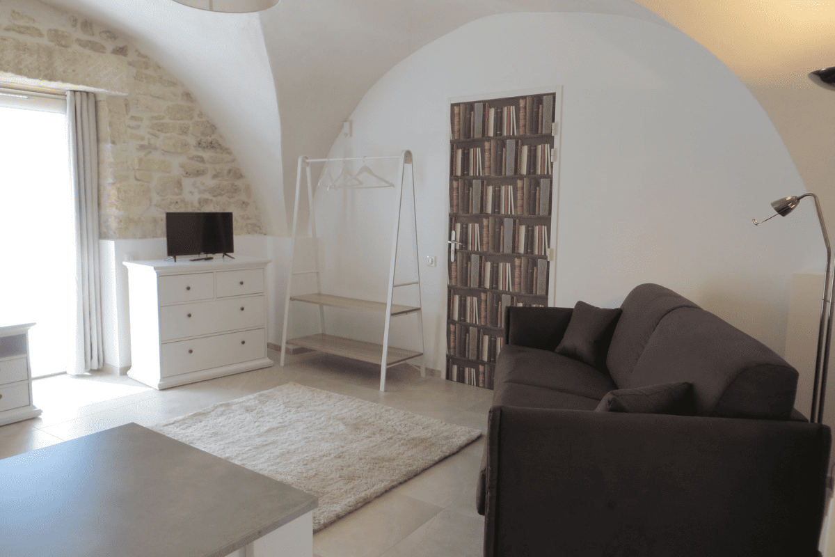 espace séjour du studio au rez de chaussée