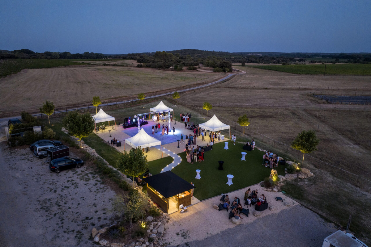 espace Garden Féerie vu du ciel - Lieu de cérémonie laïque